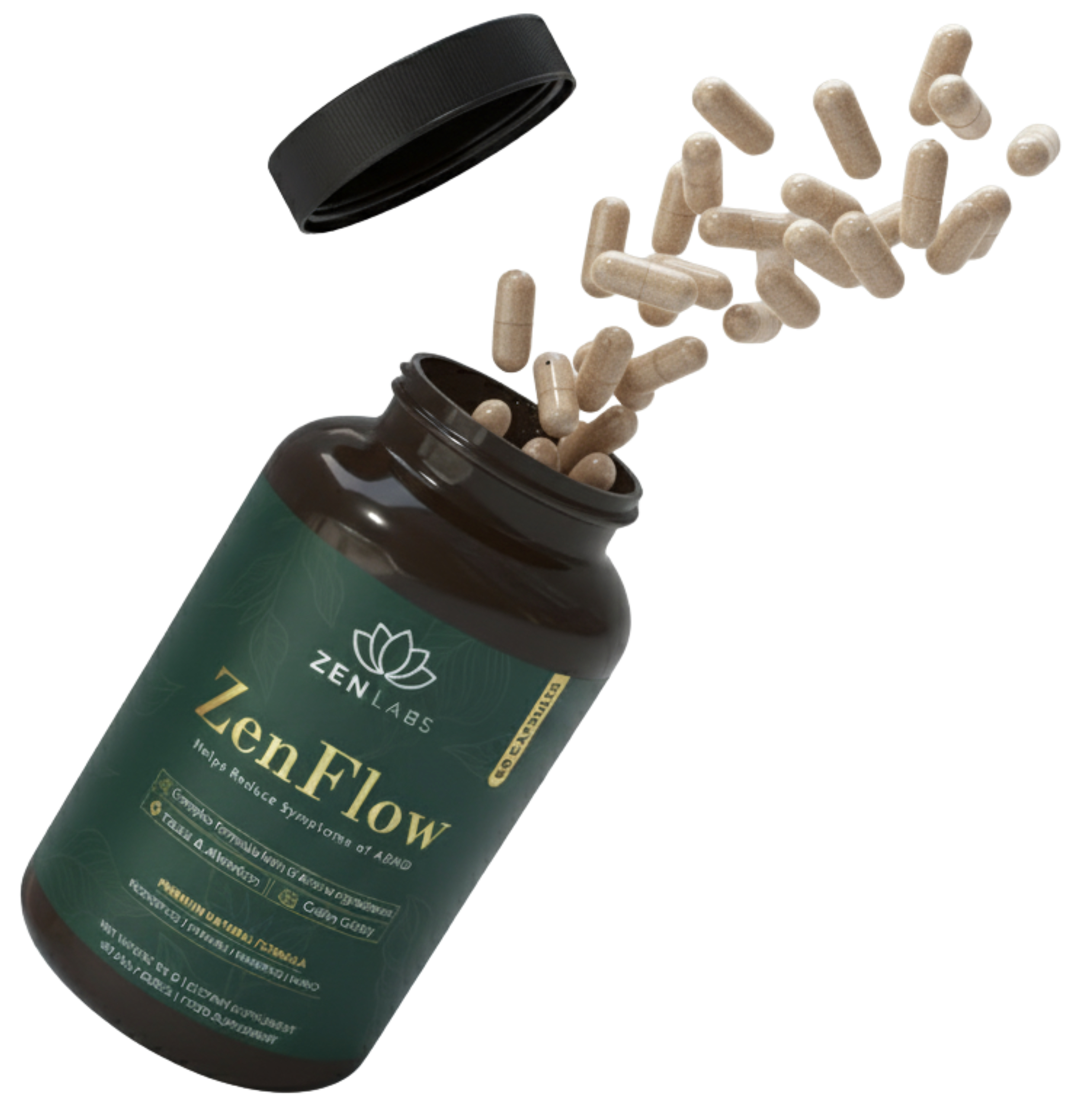 ZenFlow™ ADHD focused supplement, 90 cps.