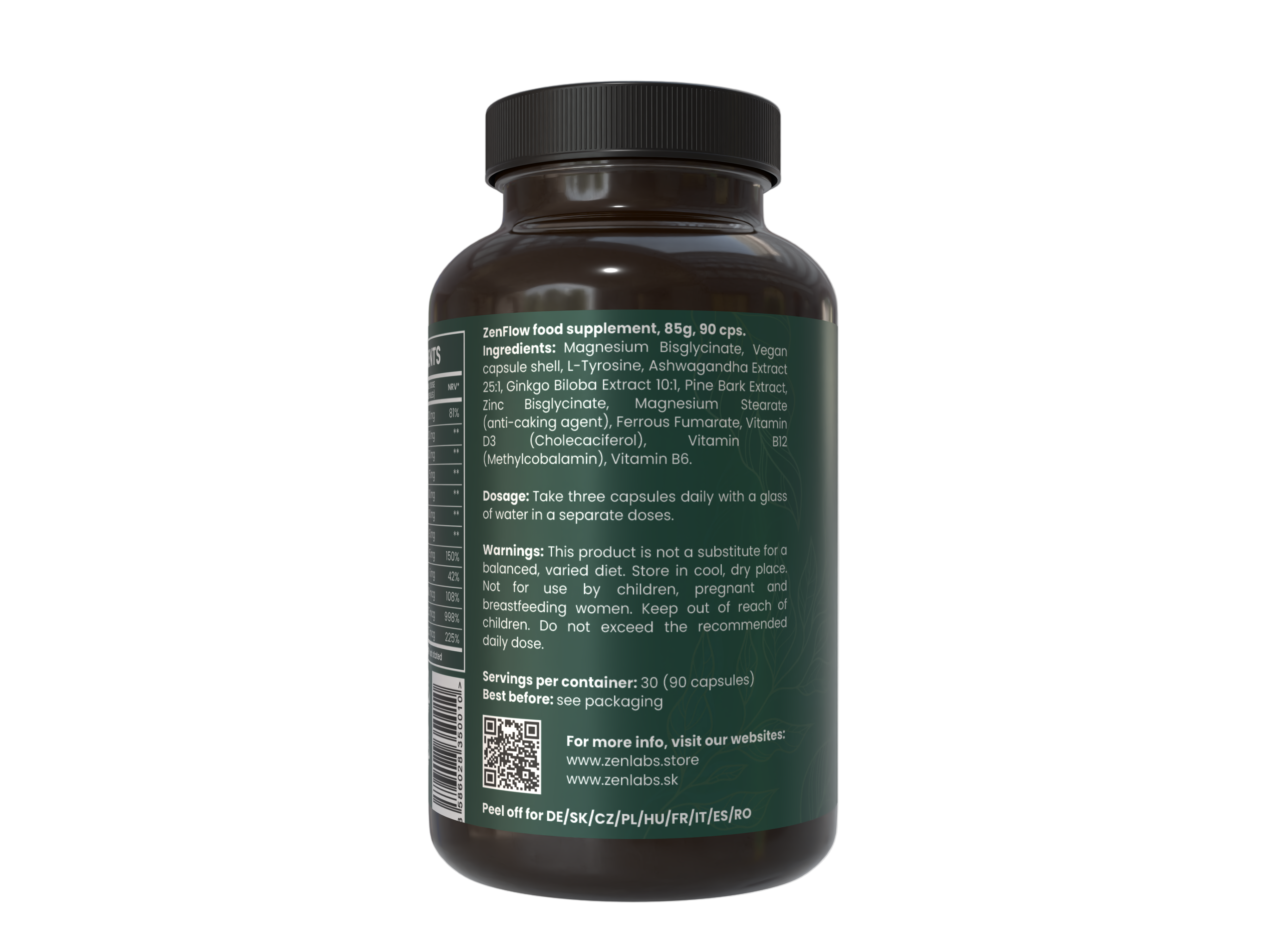 ZenFlow™ ADHD focused supplement, 90 cps.